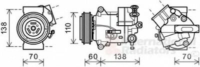 VAN WEZEL 3700k616 -  Компрессор, кондиционер